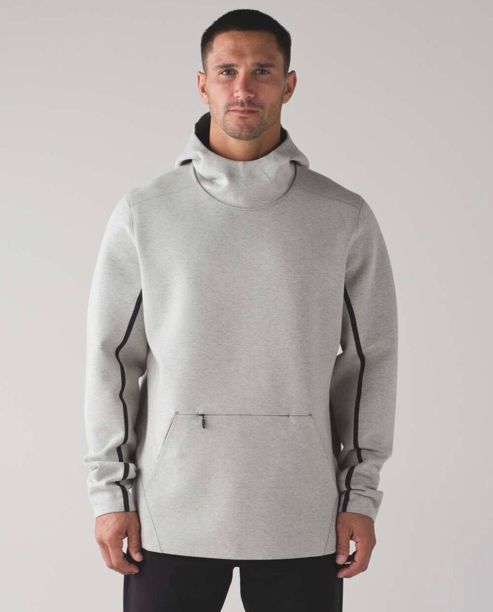 Lululemon Men's Stratum Pullover Hoodie Light Gray size M